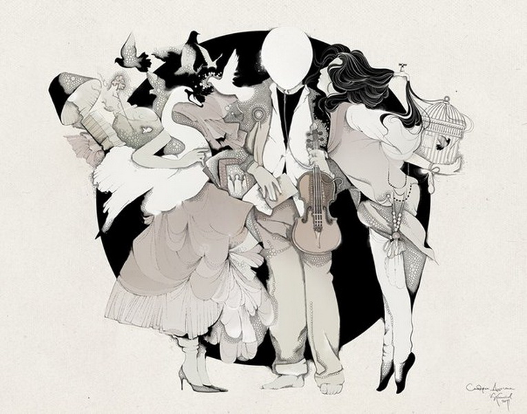 "Картинная галерея Day.Az": Графика Алексея Курбатова - ФОТО