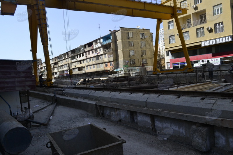 Продолжаются работы на новой станции бакинского метро - ФОТО