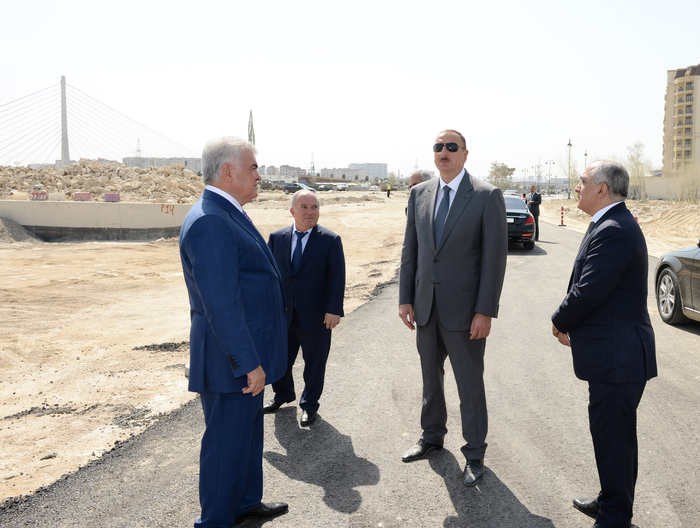 Президент Ильхам Алиев ознакомился с ходом работ по строительству Олимпийского стадиона, ряда дорожных объектов и восстановлению экосреды озера Беюкшор - ОБНОВЛЕНО - ФОТО