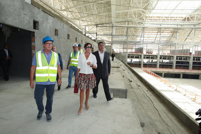 Первая леди Азербайджана Мехрибан Алиева ознакомилась со строительством и реконструкцией спортивных объектов в связи с подготовкой к первым Европейским играм - ФОТО