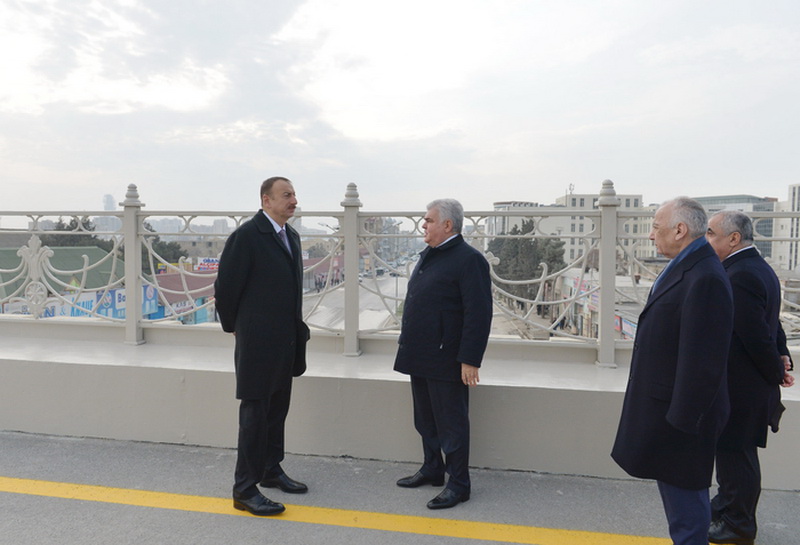 Президент Ильхам Алиев ознакомился с ходом строительных работ на дорожных узлах на проспекте Зии Буниятова - ОБНОВЛЕНО - ФОТО
