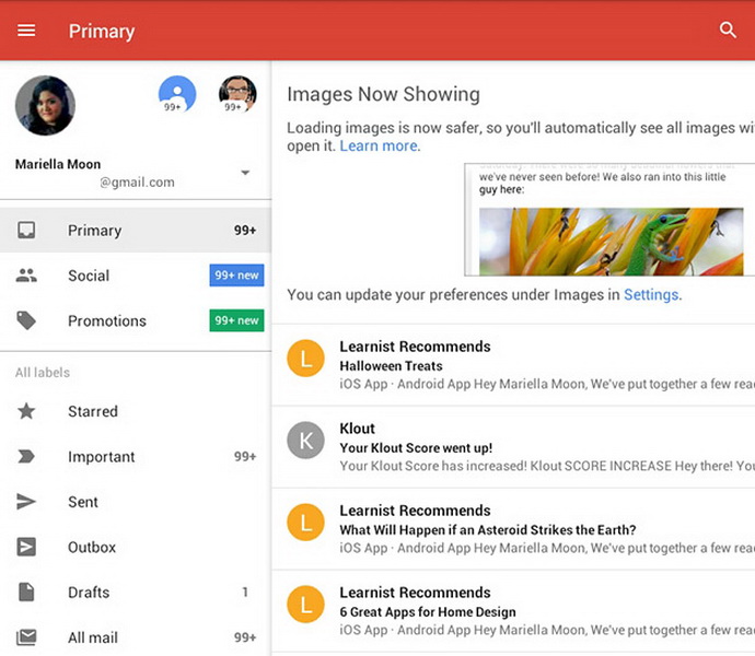 Обновленный Gmail 5.0 будет работать с любым email-аккаунтом - ФОТО