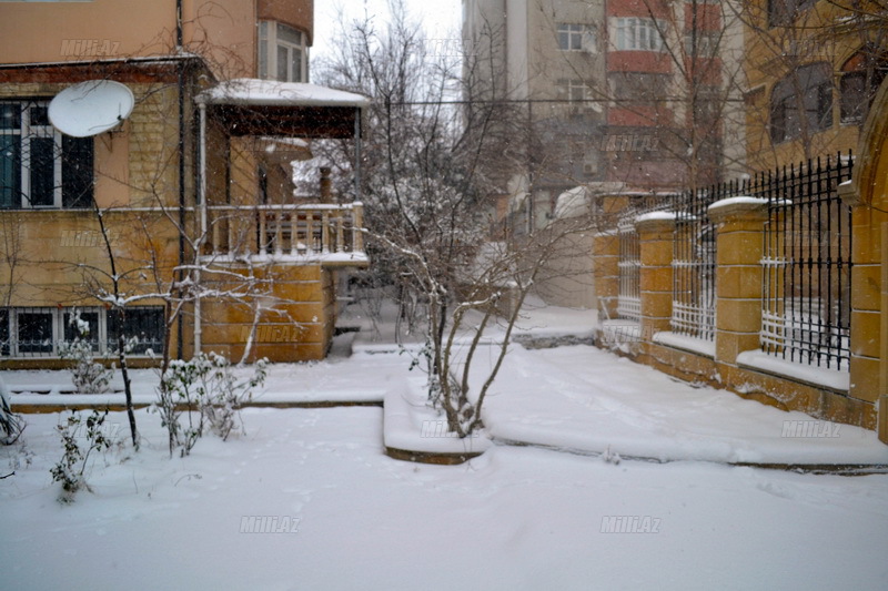 В Баку пошел сильный снег - ОБНОВЛЕНО - ФОТО