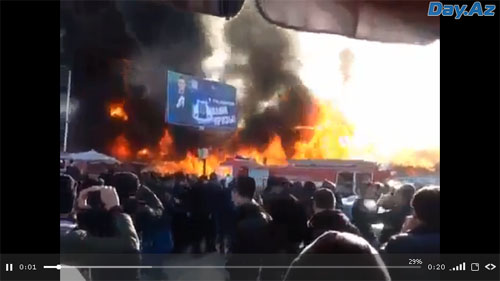 В Грозном горит центральный рынок - ВИДЕО