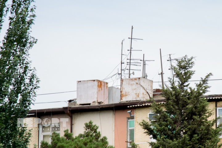 Binaların damında su çəni qoyanlara - CƏZA - FOTOLAR