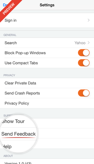 Новая бета-версия браузера Firefox для iOS - ФОТО