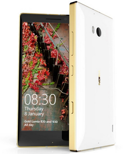 Microsoft показал "золотые" смартфоны Nokia Lumia - ФОТО