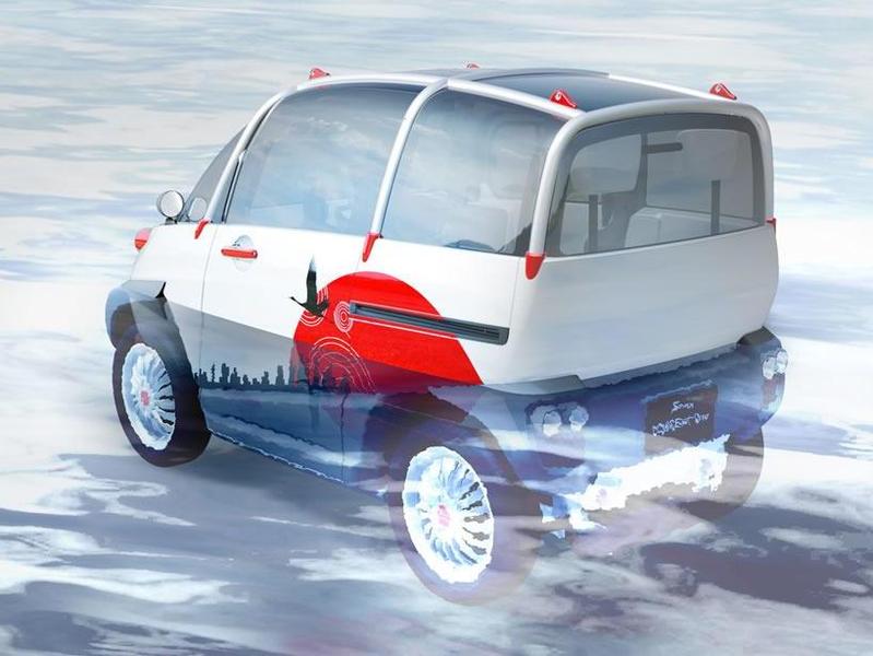 Японцы построили оригинальный плавающий электромобиль - ФОТО