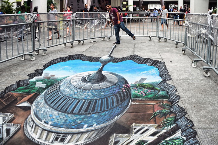 10 впечатляющих 3D-рисунков на асфальте - ФОТОСЕССИЯ