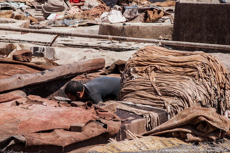 Марокко: как изготавливают натуральную кожу - ФОТОСЕССИЯ