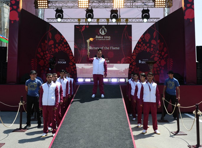 Факел Евроигр доставлен в Уджар - ФОТО