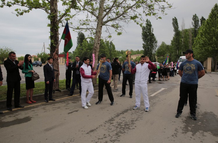 Факел Евроигр доставлен в Евлах - ФОТО - ВИДЕО