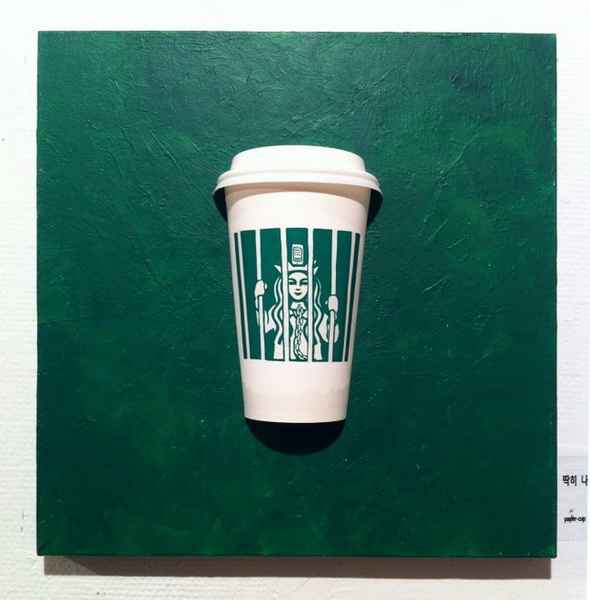 "Картинная галерея" Day.Az: Искусство из стаканчиков Starbucks - ФОТО