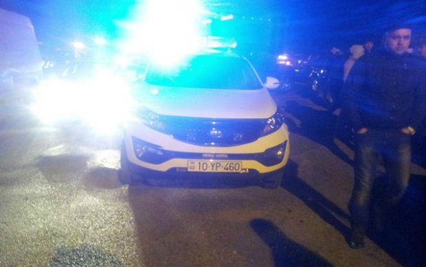 Polisin maşını cərimə meydançasına salındı - FOTO