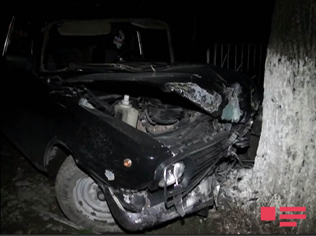 В Загатале водитель попал в ДТП на угнанном автомобиле - ОБНОВЛЕНО - ФОТО - ВИДЕО