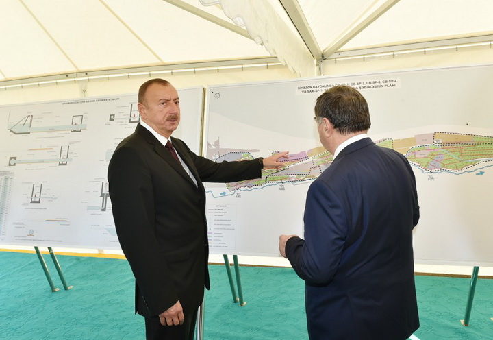 Президент Ильхам Алиев принял участие в церемониях подачи воды для орошения из канала Тахтакерпю-Джейранбатан в Хызинском и Сиязаньском районах - ОБНОВЛЕНО - ФОТО