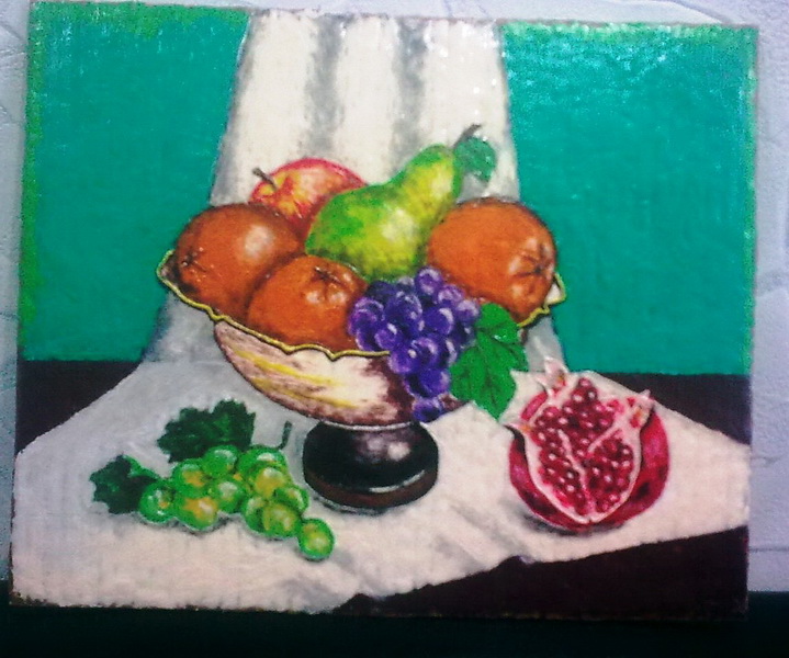 "Картинная галерея Day.Az": Интересные работы со цветной солью и пластилином - ФОТО