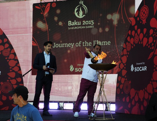 Факел Евроигр доставлен в Уджар - ФОТО