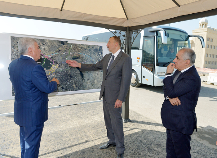 Президент Ильхам Алиев ознакомился с ходом работ по строительству Олимпийского стадиона, ряда дорожных объектов и восстановлению экосреды озера Беюкшор - ОБНОВЛЕНО - ФОТО