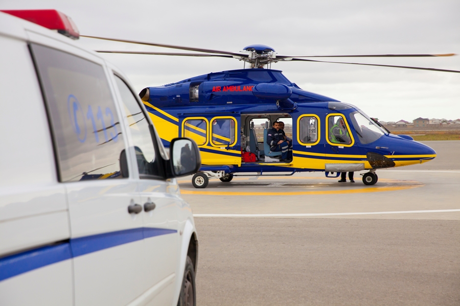 Авиакомпания "Silk Way Helicopter Services" предлагает услуги медицинского эвакуирования – ФОТО - ВИДЕО
